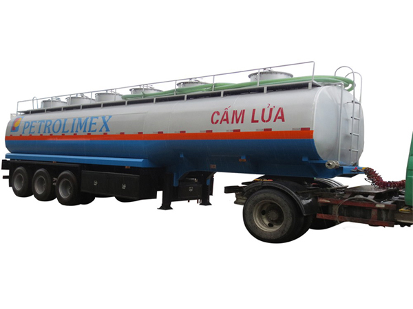45000liters Carton Steel 3 Fuwa Axle 6 compartment Fuel Oile Tanker Semi Trailer With Jost loading legs and Kingpin