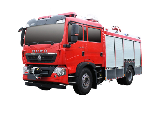 Sinotruck HOWO 266HP 5000Liter Engine Compressed Air Water Foam AB Fire Fighting Truck 