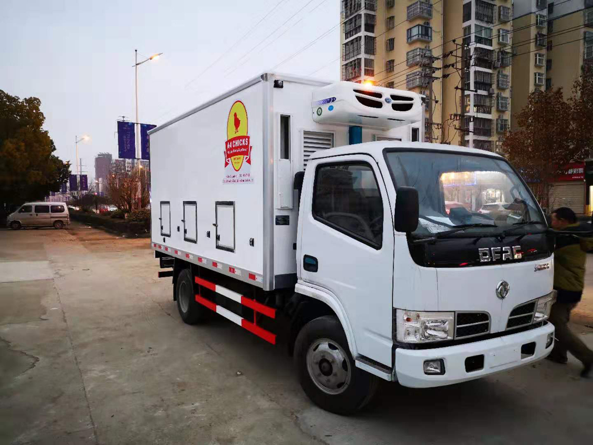 Dongfeng 3 Ton Van Chicks Transported Truck with Colling Reefer And Adjusted Temperature Freely 