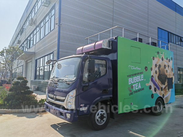 Mobile Outdoor Foton 4X2 Lhd Pearl milk tea Food Truck Electric Bar Truck