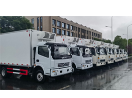5 unit Sinotruk howo Refrigerated Truck , 2 Unit Dongfeng dfac refrigeration Truck , and 1 unit 6000 liter Milk Tanker Truck delivery to Horgos Port