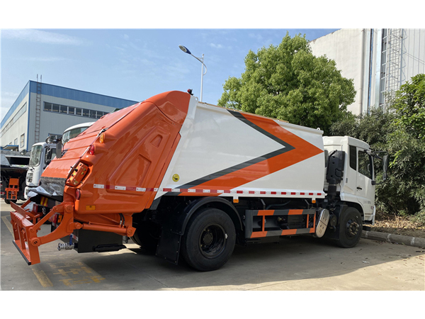 China Factory Supply Dongfeng 4x2 Garbage Container Truck with 14 CBM Van