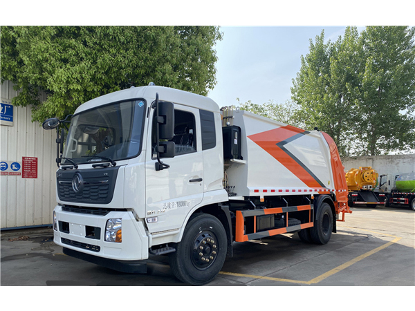 China Factory Supply Dongfeng 4x2 Garbage Container Truck with 14 CBM Van