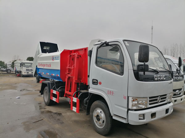 Dongfeng 3 ton to 22ton Side Load Garbage Truck With Lift System For Transport Food Waste