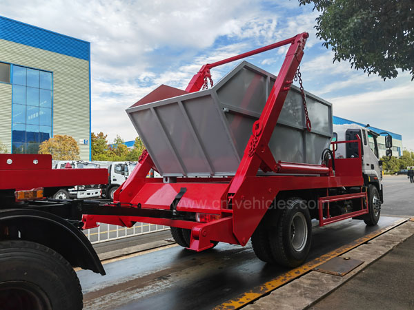 Foton Auman 12cbm Skip Loader Swing Arm Garbage Truck With a Trailer