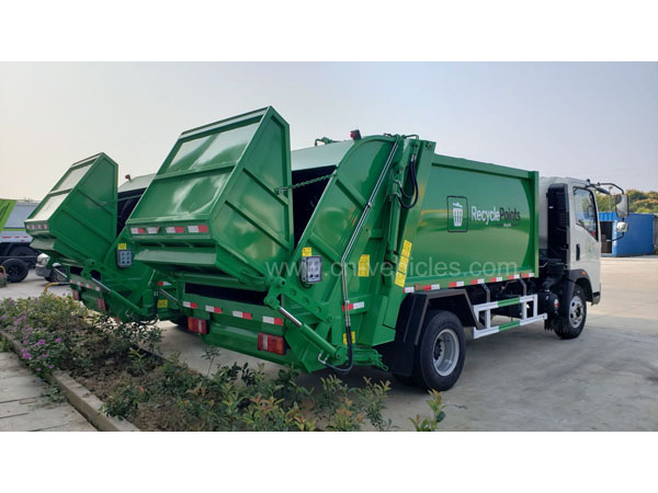 HOWO 6-7 Tons Self Compressing Garbage Compactor Truck 6cbm 7cbm 4X2 Waste Removal Truck