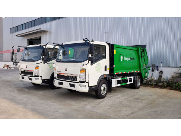 HOWO 6-7 Tons Self Compressing Garbage Compactor Truck 6cbm 7cbm 4X2 Waste Removal Truck