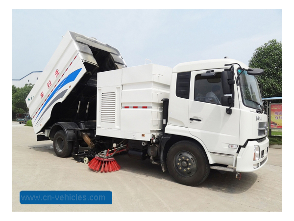 DongFeng 7cbm Sweeper Width 3.5mm KINGRUN High Pressure Road Washing Truck