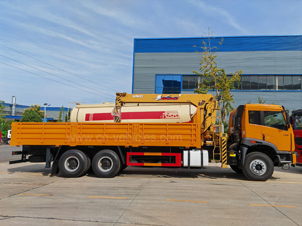 High Operating Efficiency UNIC 16 Ton Stiff Boom Crane with FAW Cargo UNIC Truck Crane