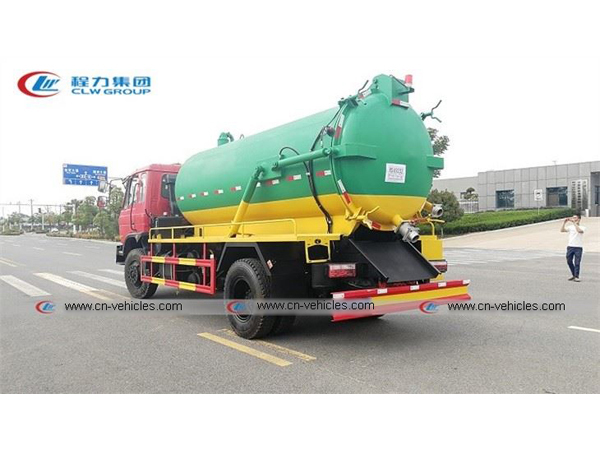 Dongfeng RHD 10cbm 10000Liters Liquid Waste Sewage Vacuum Suction Truck