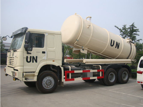 10m3 to 12m3 Full Driving 12 Wheel UN Sewage Tanker Truck with Self Dumping System
