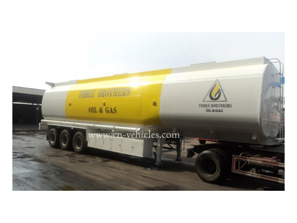 3 Axles 45ton 50cbm Mobile Fuel Oil Tank Trailer