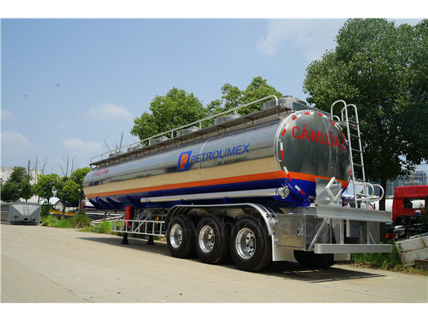 3 Axle 42000 Liters Aluminum Alloy Semi Tanker Trailer Aviation Kerosene Transport