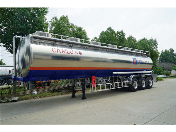 3 Axle 42000 Liters Aluminum Alloy Semi Tanker Trailer Aviation Kerosene Transport