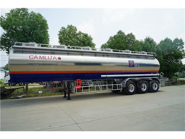 3 Axle 42000 Liters Aluminum Alloy Semi Tanker Trailer Aviation Kerosene Transport