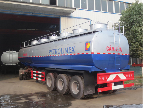 45000liters Carton Steel 3 Fuwa Axle 6 compartment Fuel Oile Tanker Semi Trailer With Jost loading legs and Kingpin