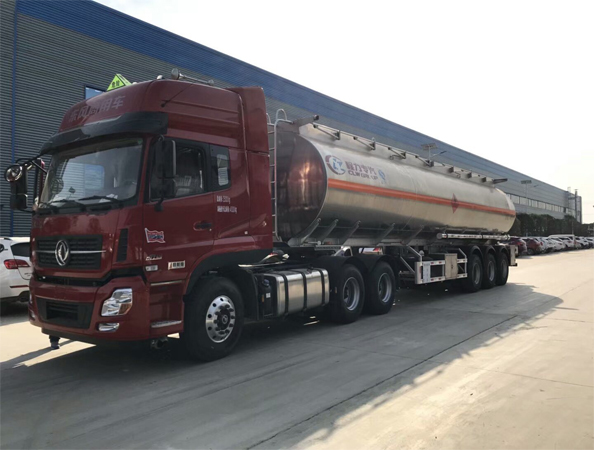 Dongfeng DFAC 46cbm 31 Tons Diesel Oil Aluminum Alloy Tanker Truck For Sales