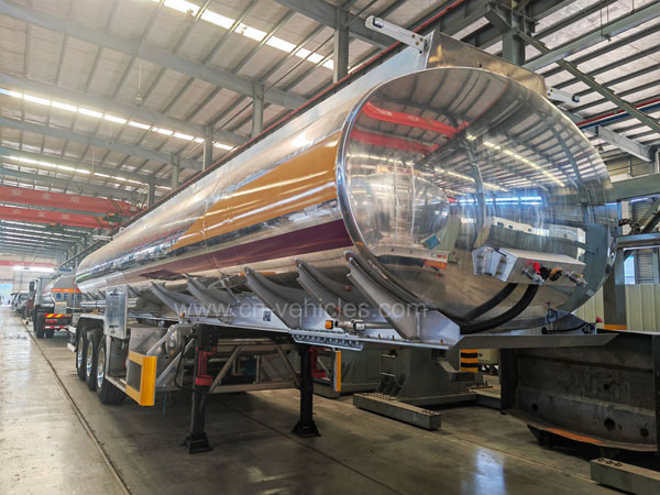 Saso Adr DOT Certificates 32cbm fuel tank aluminium fuel tanker China direct sales 32KL trailer aluminum tanker