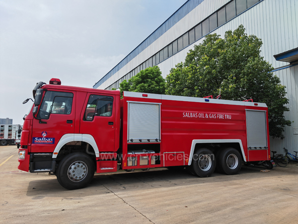 Sinotruck howo 16000Liter Foam Fire Fighting Truck Export To Salbas Oil And Gas Fire Tru in Nigeria 