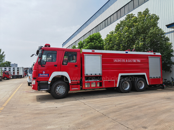 Sinotruck howo 16000Liter Foam Fire Fighting Truck Export To Salbas Oil And Gas Fire Tru in Nigeria 