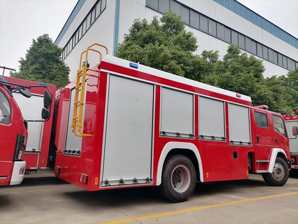 HOWO 5500Liter RHD Foam Tank Fire Fighting Truck 