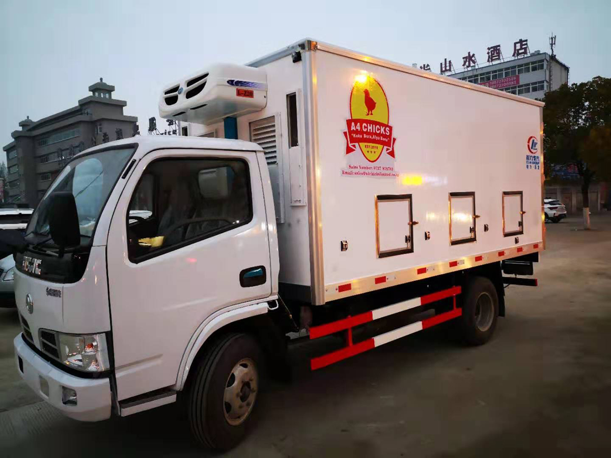 Dongfeng 3 Ton Van Chicks Transported Truck with Colling Reefer And Adjusted Temperature Freely 