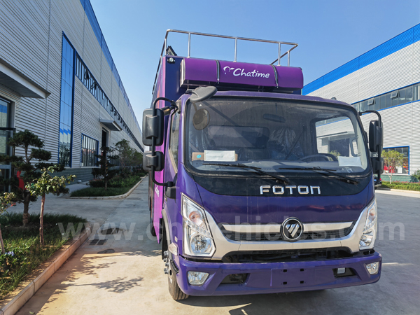 Mobile Outdoor Foton 4X2 Lhd Pearl milk tea Food Truck Electric Bar Truck