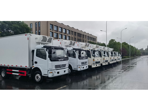 5 unit Sinotruk howo Refrigerated Truck , 2 Unit Dongfeng dfac refrigeration Truck , and 1 unit 6000 liter Milk Tanker Truck delivery to Horgos Port
