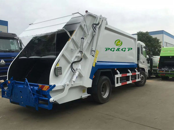 New design Dongfeng dfac Brand 10cbm Rubbish Collection Can Kitchen Electric Garbage Transport Truck For 120Liter 240Liter Garbage Bin