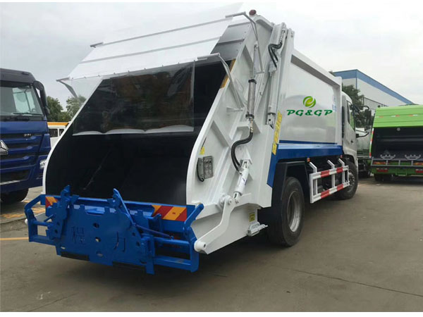 New design Dongfeng dfac Brand 10cbm Rubbish Collection Can Kitchen Electric Garbage Transport Truck For 120Liter 240Liter Garbage Bin