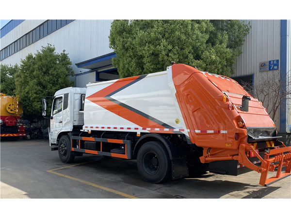 China Factory Supply Dongfeng 4x2 Garbage Container Truck with 14 CBM Van