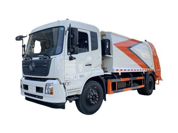China Factory Supply Dongfeng 4x2 Garbage Container Truck with 14 CBM Van