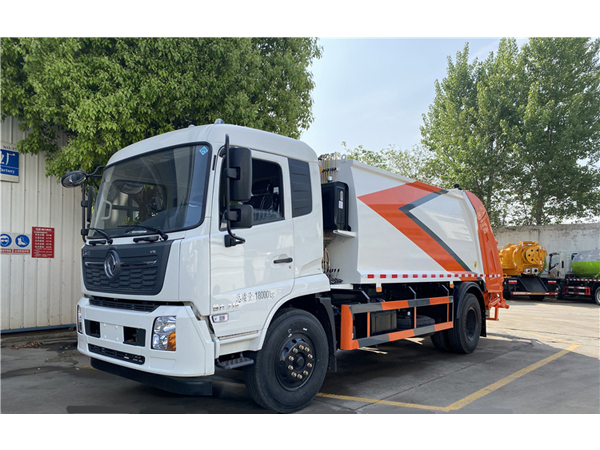 China Factory Supply Dongfeng 4x2 Garbage Container Truck with 14 CBM Van
