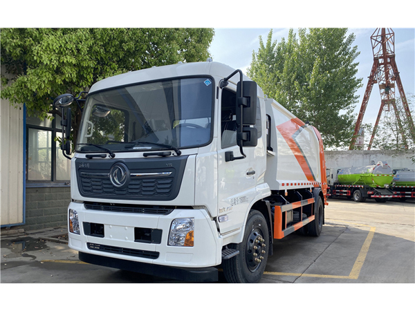 China Factory Supply Dongfeng 4x2 Garbage Container Truck with 14 CBM Van