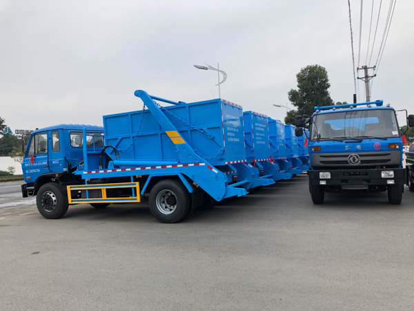 DongFeng Customization Swing Arm Garbage Truck Skip Loader Waste Collection Vehicle