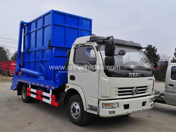 DFAC Dongfeng brand 5 Ton Swing Arm Skip Loader Garbage Truck