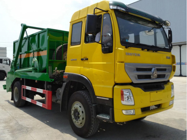 HOWO 266hp 336hp 6wheeler Skip Loader Garbage Bin Truck
