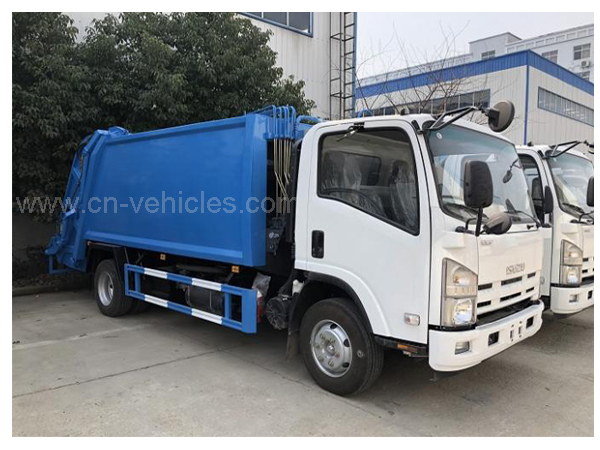 Isuzu 100p 98HP 4 Tons 4cbm Rear Loading Refuse Waste Compactor Truck for Export