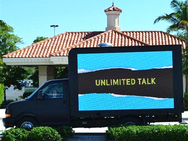 3 Side P6 P5 P4 Full color Digital Led Mobile Billboard Advertising Truck For Sale