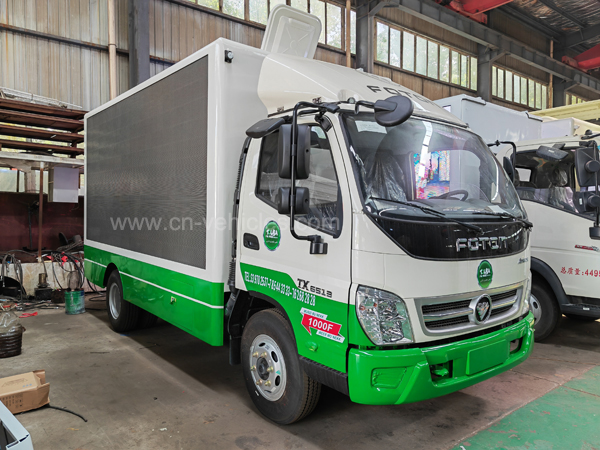 Foton Aumark Mobile Advertising LED Display Screen Truck