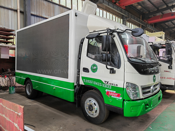 Foton Aumark Mobile Advertising LED Display Screen Truck
