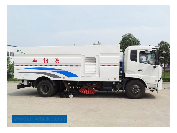 DongFeng 7cbm Sweeper Width 3.5mm KINGRUN High Pressure Road Washing Truck