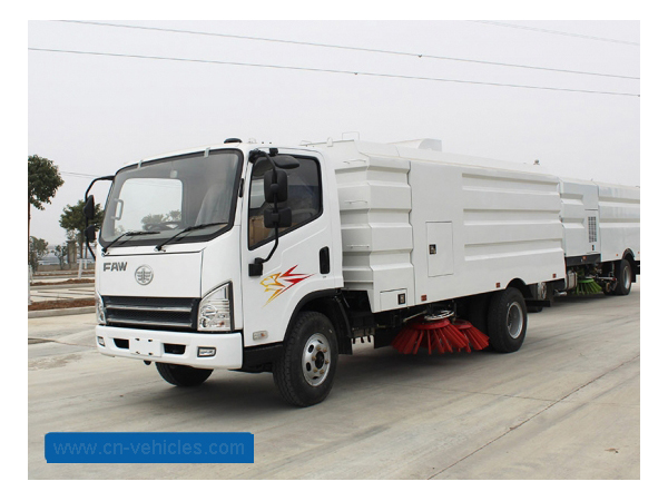 FAW RHD 8000L Road Sweeper Vacuum Cleaner Truck