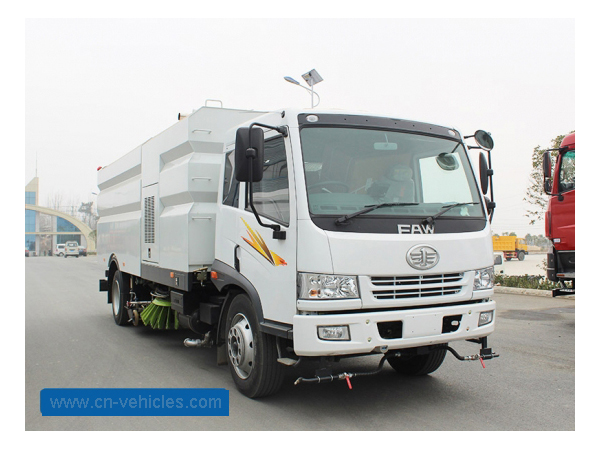 FAW J5K RHD Road Sweeper Truck With Dust Tank Water Tank Suction Tank