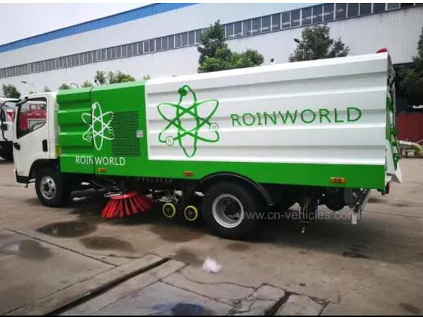 FAW Diesel Engine 120hp 3m Width Road Sweeper Vacuum Suction Truck For Road Cleaning