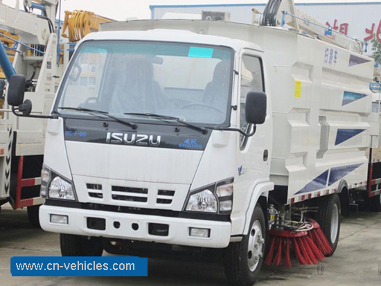 Isuzu 600P Vacuum Dust Truck Mounted Sweeping Machines