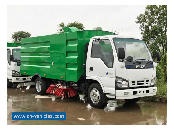 Isuzu 600P Vacuum Dust Truck Mounted Sweeping Machines