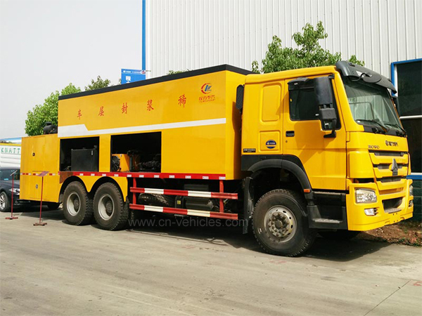 Sinotruck howo 10 tyre 8cbm Slurry Seal Coat Truck For Sales