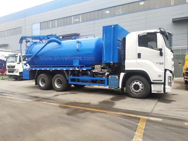 ISUZU GIGA EURO 5 10 Wheels 20CBM High Pressure Washing and Vacuum Combined Jet Sewage Suction Truck
