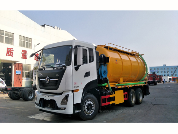 Dongfeng Cummis Engine 22cbm Septic Sewer Truck  With Vacuum Tanker For Sale